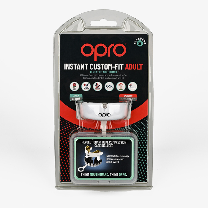 Боксерская капа Opro Instant Custom-Fit White - фото 3