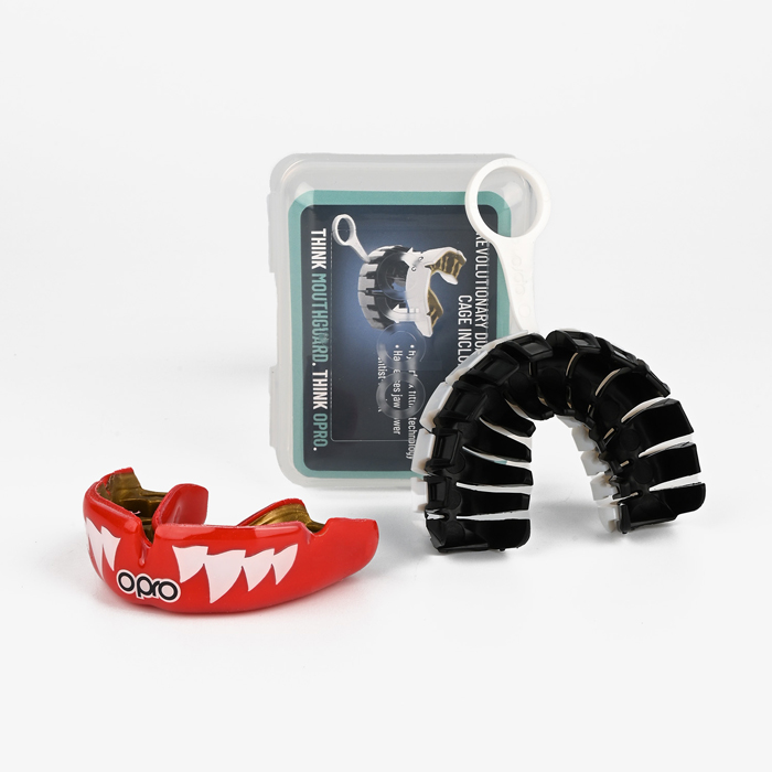 Боксерская капа Opro Instant Custom-Fit Red Jaws - фото 7