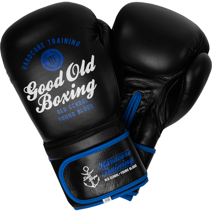 Боксерские перчатки Hardcore Training GOB Black/Blue - фото 1