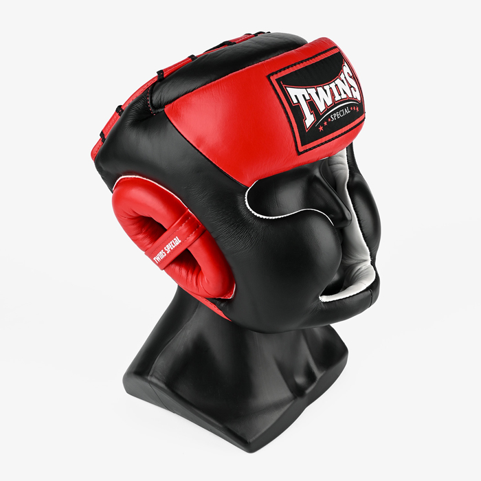Боксерский шлем Twins Special HGL3-2T Black/Red - фото 2