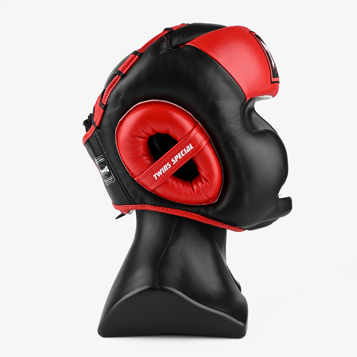 Боксерский шлем Twins Special HGL3-2T Black/Red - фото 3