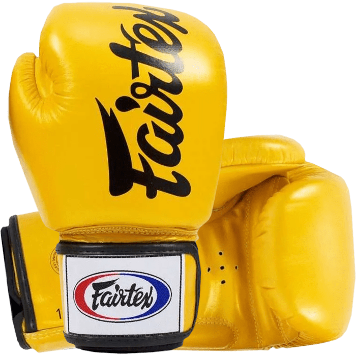 Боксерские перчатки Fairtex BGV19 Tight Fit Deluxe Yellow - фото 1