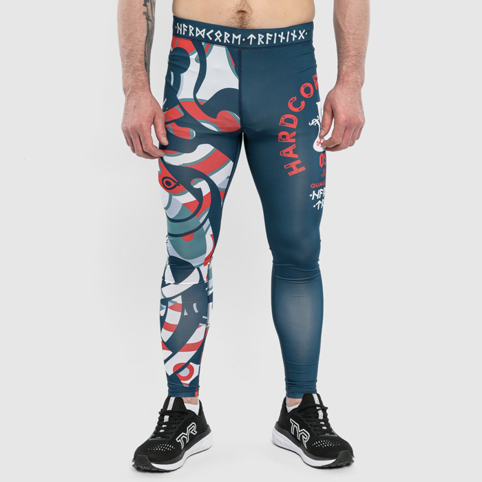 Компрессионные штаны Hardcore Training Nordic Nordic Pattern Blue/White - фото 3