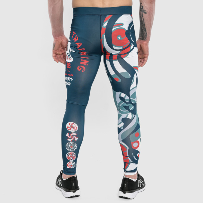 Компрессионные штаны Hardcore Training Nordic Nordic Pattern Blue/White - фото 4