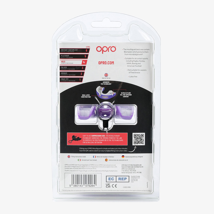 Боксерская капа Opro Gold Level Purple - фото 1