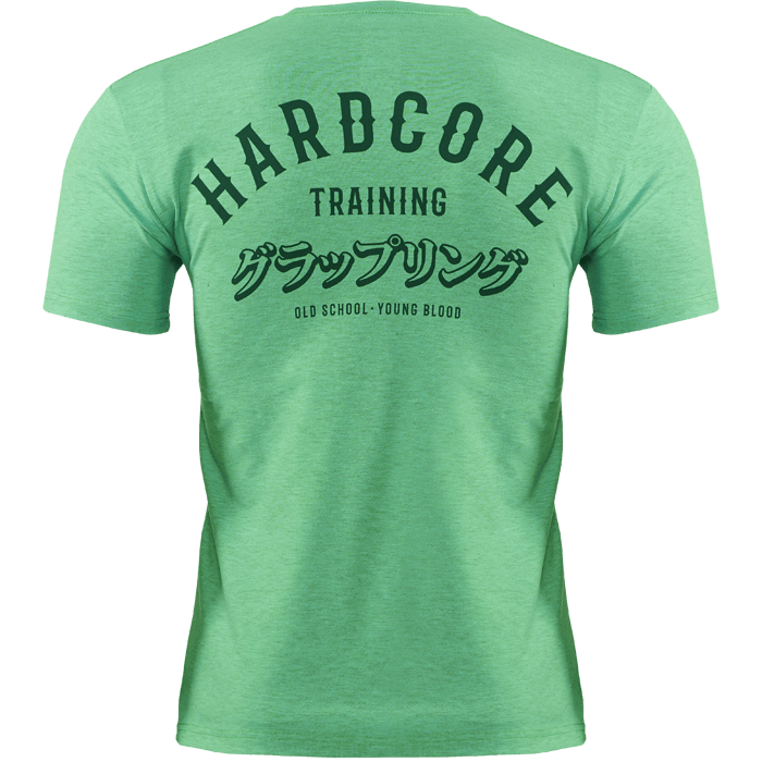 Футболка Hardcore Training No-Gi Grappling Neon Green Melange - фото 4