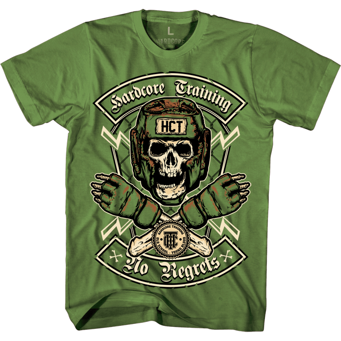 Футболка Hardcore Training No Regrets Olive - фото 1