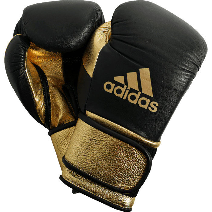 Боксерские перчатки Adidas Black/Gold - фото 1