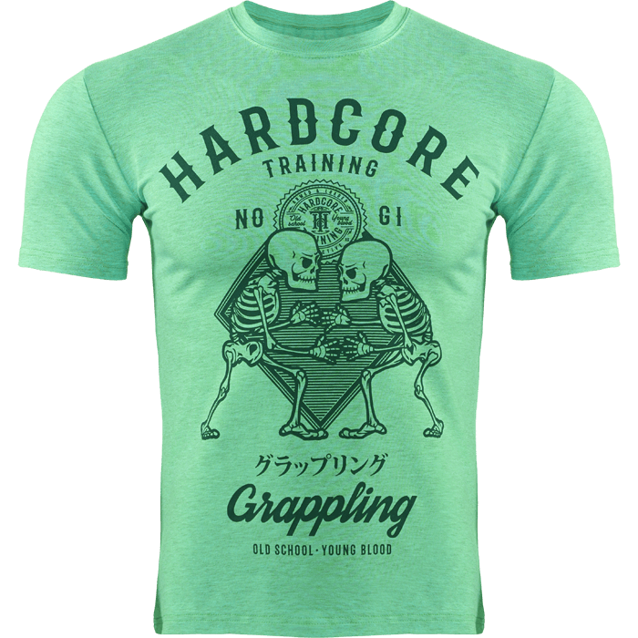 Футболка Hardcore Training No-Gi Grappling Neon Green Melange - фото 2