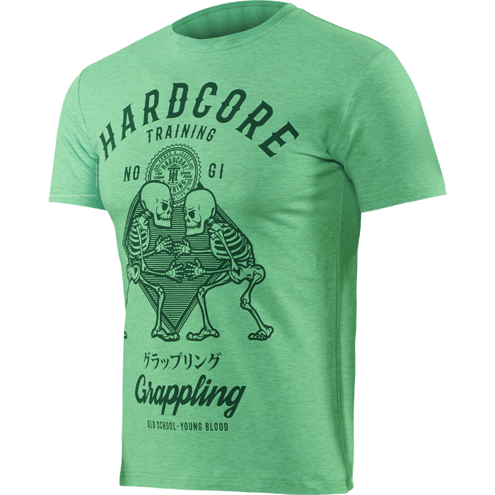 Футболка Hardcore Training No-Gi Grappling Neon Green Melange - фото 3