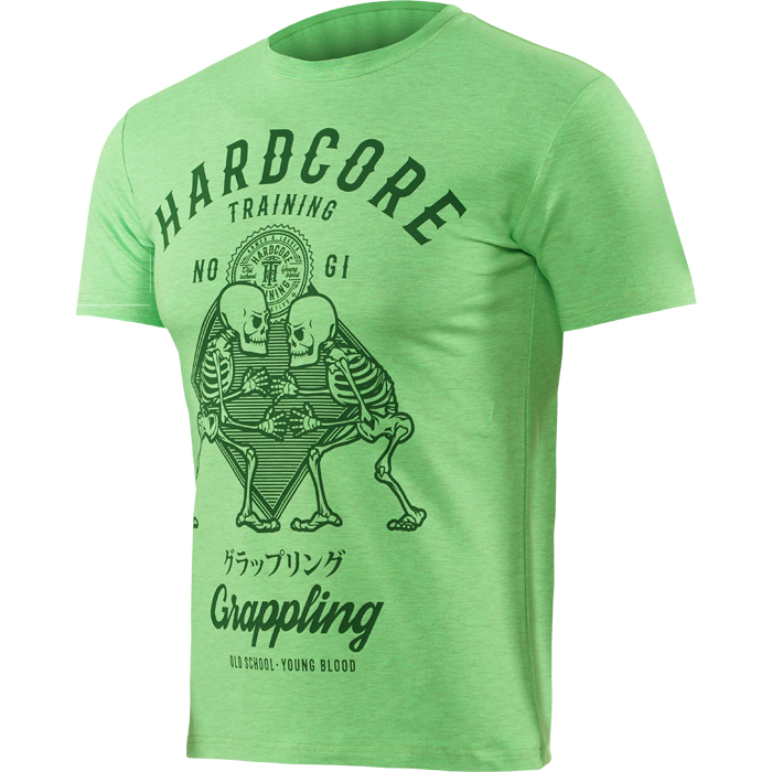 Футболка Hardcore Training No-Gi Grappling Neon Green Melange - фото 2