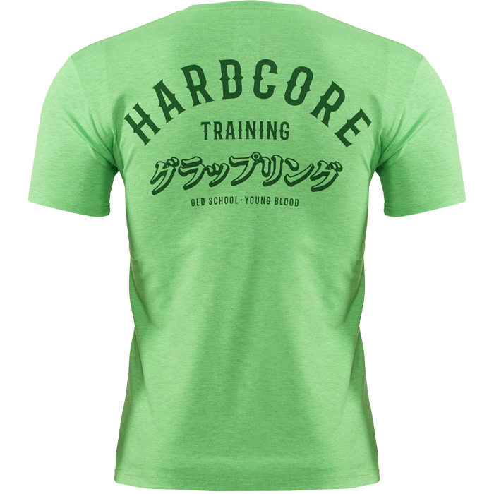 Футболка Hardcore Training No-Gi Grappling Neon Green Melange - фото 3