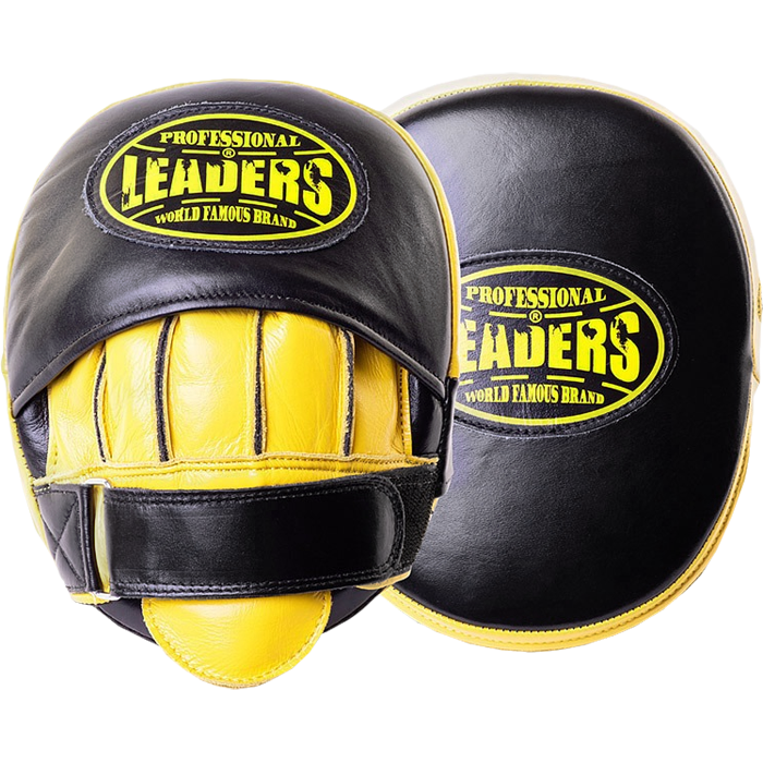 Боксерские тактические лапы Leaders T-AIR Black/Yellow - фото 1