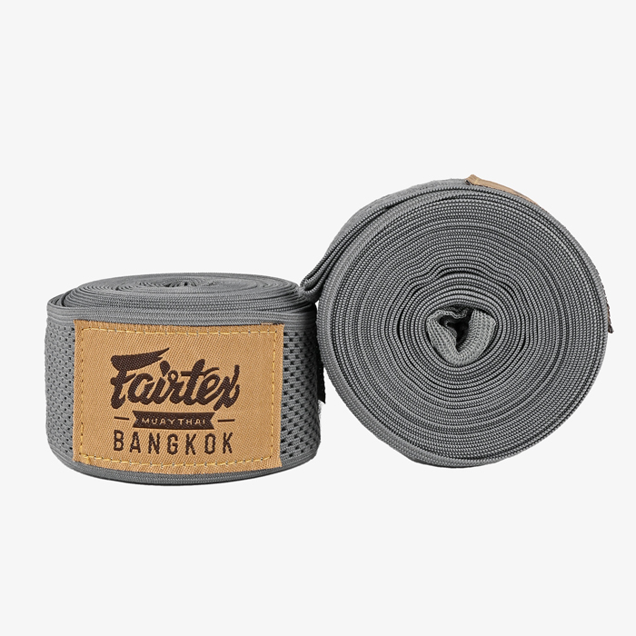 Эластичные боксерские бинты Fairtex HW4 Grey - фото 3