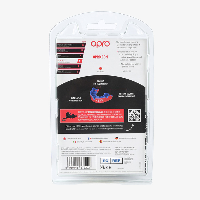 Детская боксерская капа Opro Silver Level Red - фото 7