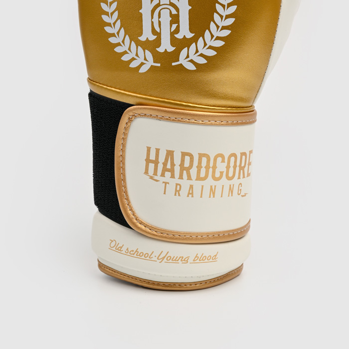 Детские боксерские перчатки Hardcore Training Revolution Gold/White PU - фото 6