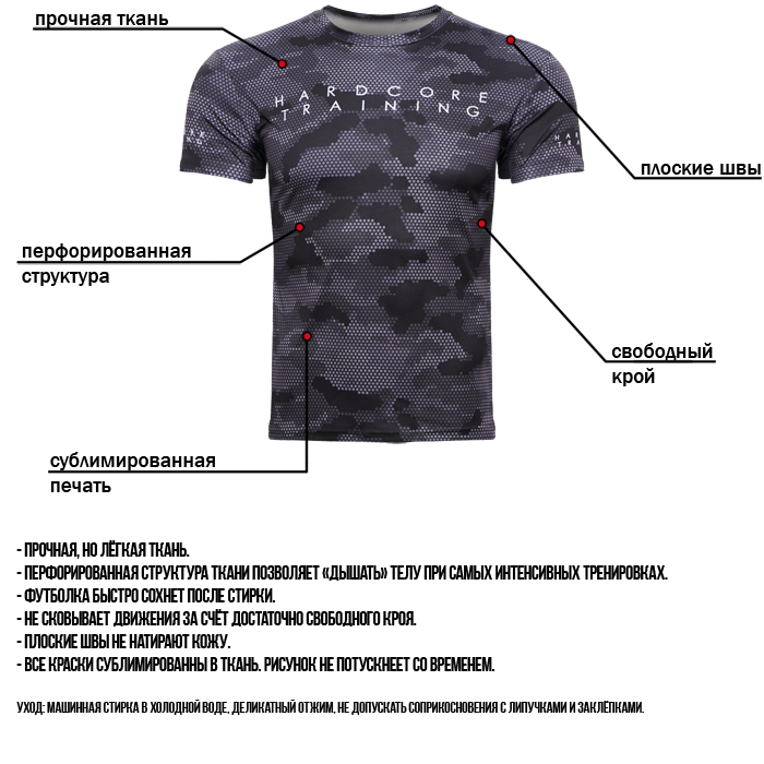 Тренировочная футболка Hardcore Training Hexagon Camo - фото 7