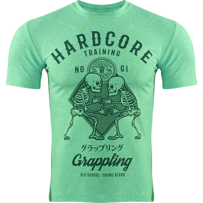 Футболка Hardcore Training No-Gi Grappling Neon Green Melange - фото 2