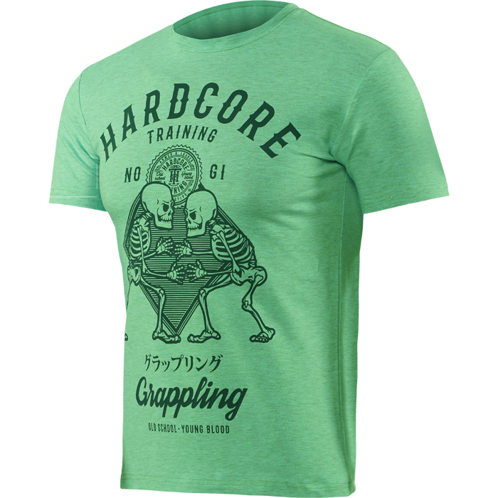Футболка Hardcore Training No-Gi Grappling Neon Green Melange - фото 3