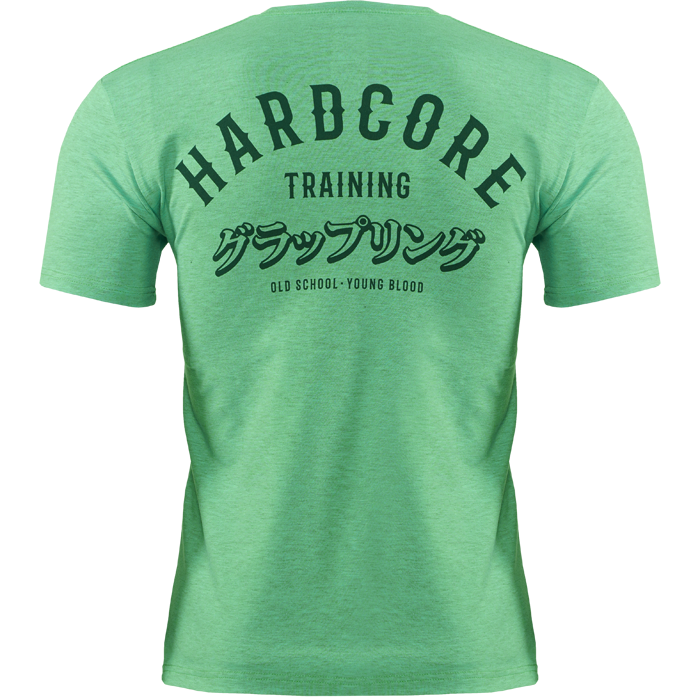 Футболка Hardcore Training No-Gi Grappling Neon Green Melange - фото 4