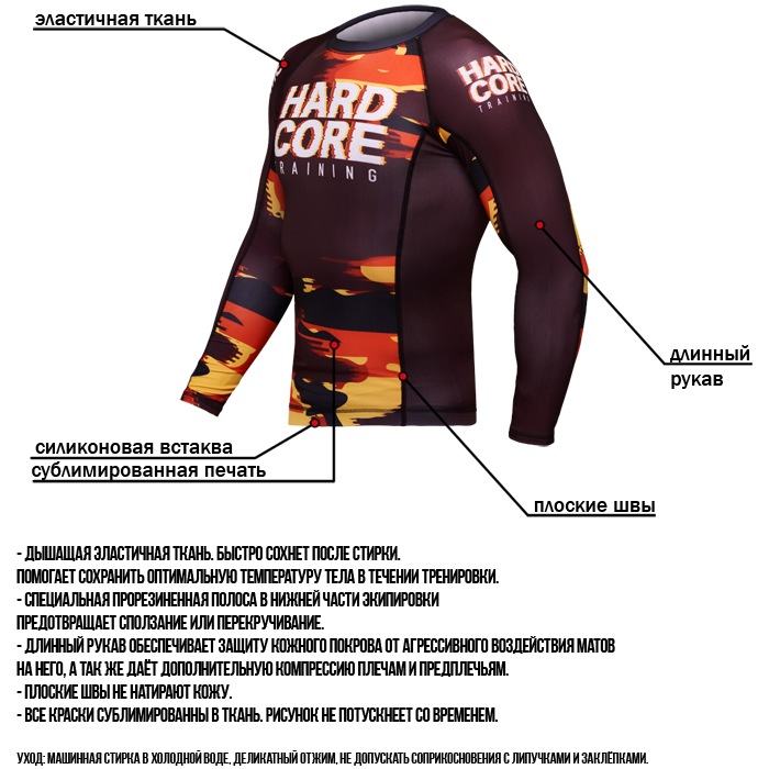 Рашгард Hardcore Training Glitch Art DE LS - фото 6