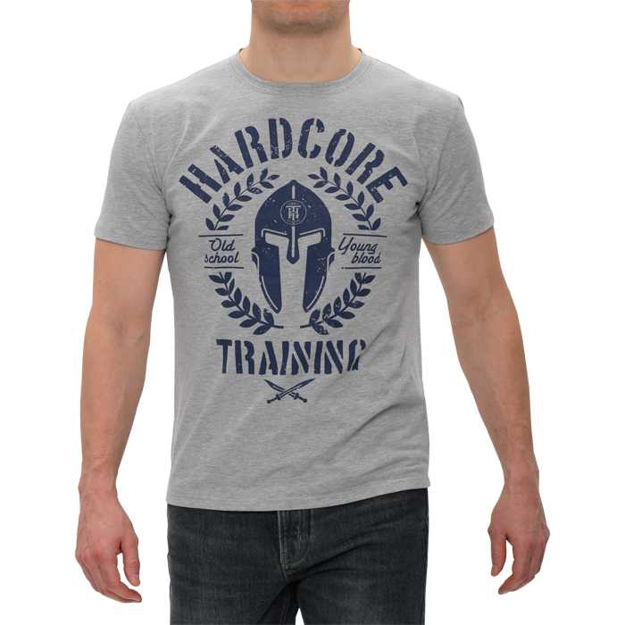 Футболка Hardcore Training Helmet Grey Melange - фото 6