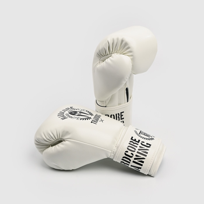 Боксерские перчатки Hardcore Training Helmet PU White - фото 2