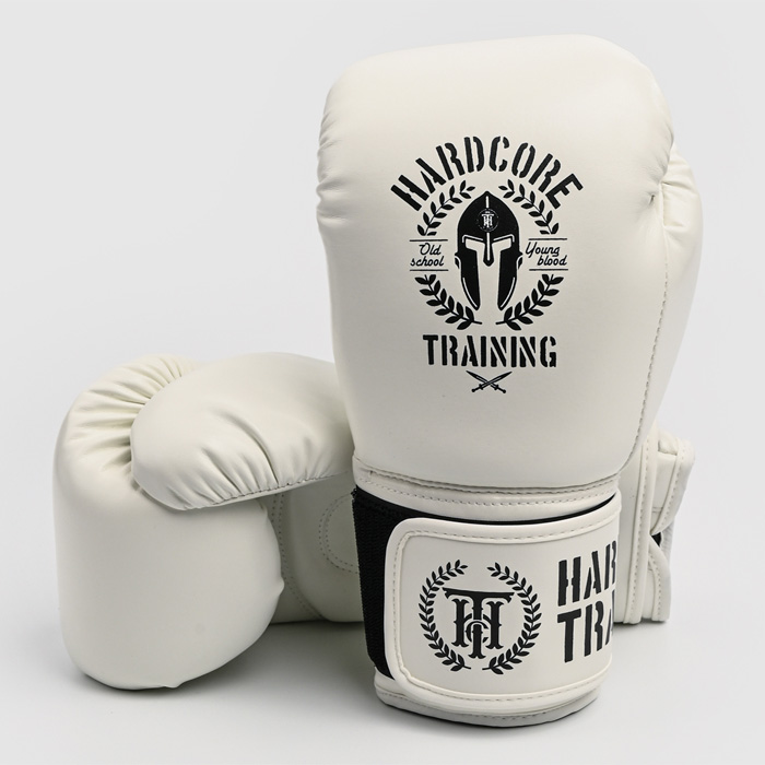 Боксерские перчатки Hardcore Training Helmet PU White - фото 4