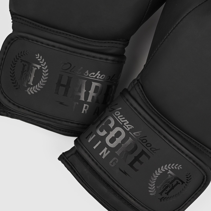 Боксерские перчатки Hardcore Training Helmet PU Black/Black - фото 6