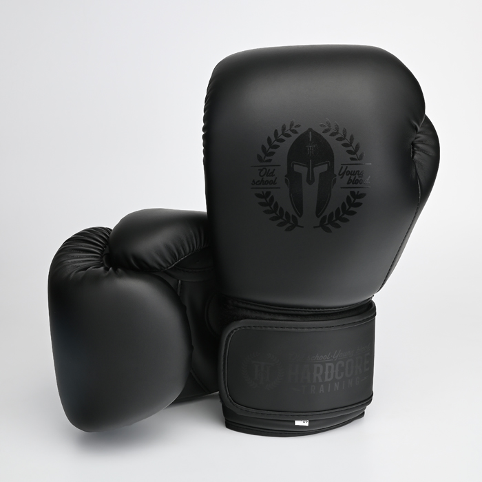 Боксерские перчатки Hardcore Training Helmet PU Black/Black - фото 2