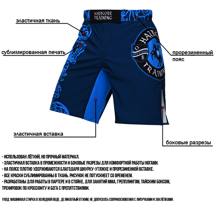 Шорты Hardcore Training Heraldry Blue - фото 7