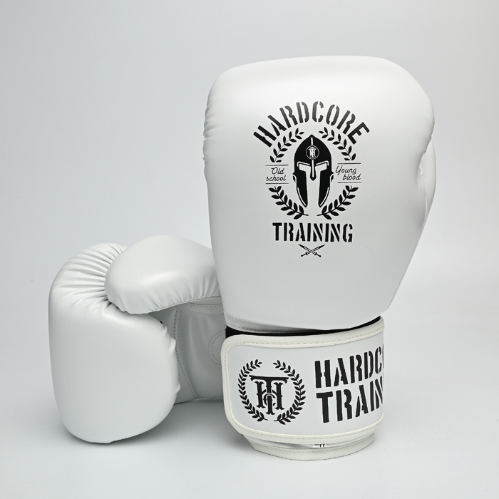 Боксерские перчатки Hardcore Training Helmet PU White - фото 2