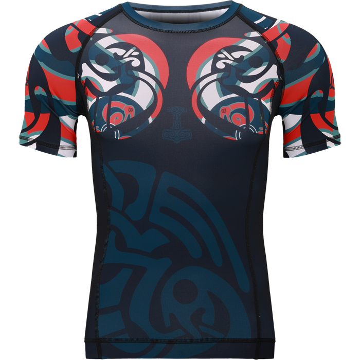 Рашгард Hardcore Training Nordic Pattern Black Russian SS - фото 1