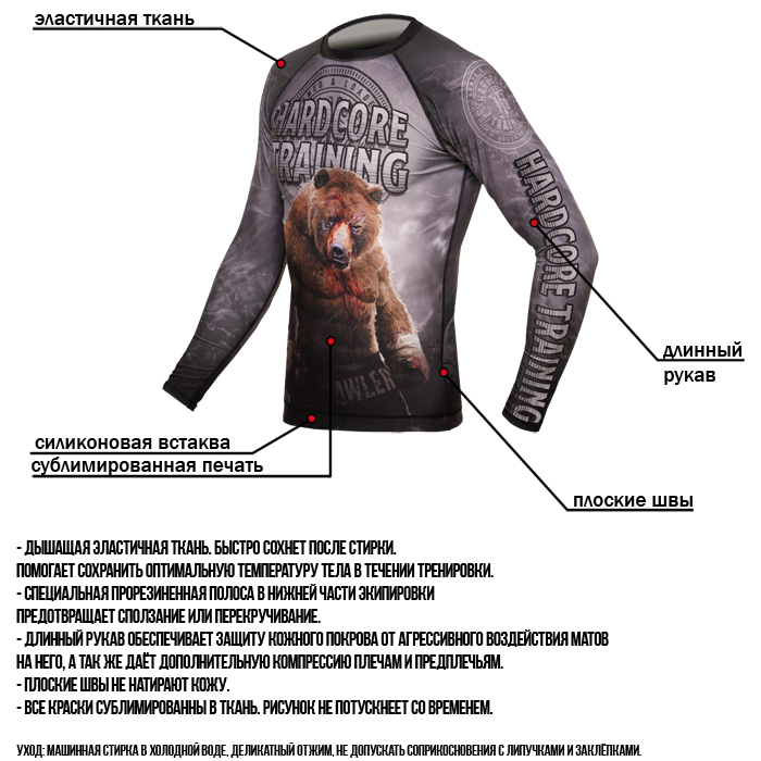 Рашгард Hardcore Training х Ground Shark Master LS - фото 6