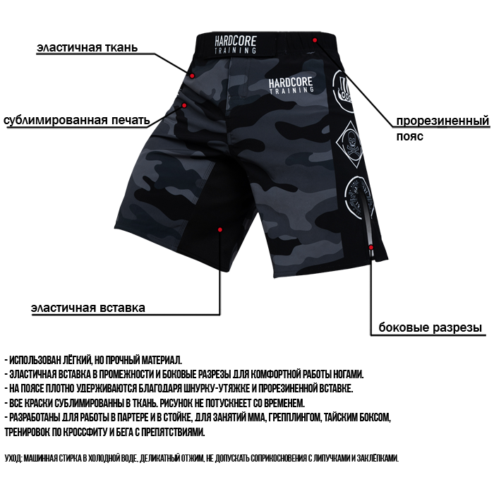 Шорты Hardcore Training Night Camo 2.0 - фото 9