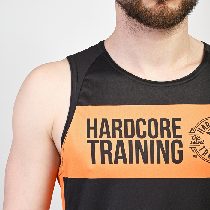 Тренировочная майка Hardcore Training Black/Orange - фото 4