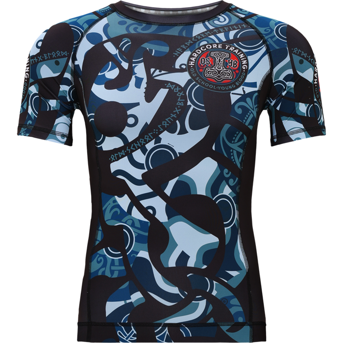 Рашгард Hardcore Training Nordic Ornament Black/Gray SS - фото 2