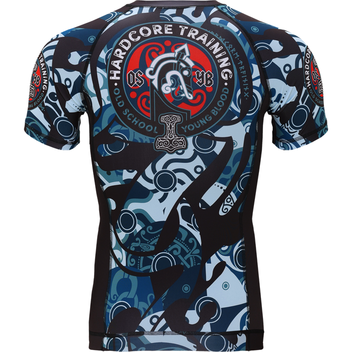 Рашгард Hardcore Training Nordic Ornament Black/Gray SS - фото 3