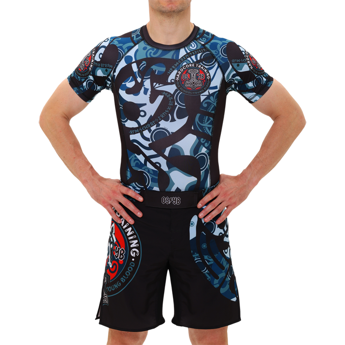 Рашгард Hardcore Training Nordic Ornament Black/Gray SS - фото 4