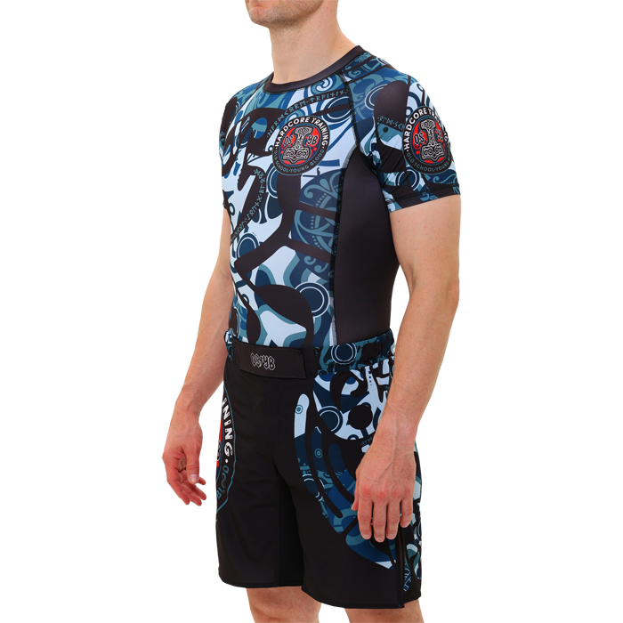Рашгард Hardcore Training Nordic Ornament Black/Gray SS - фото 5