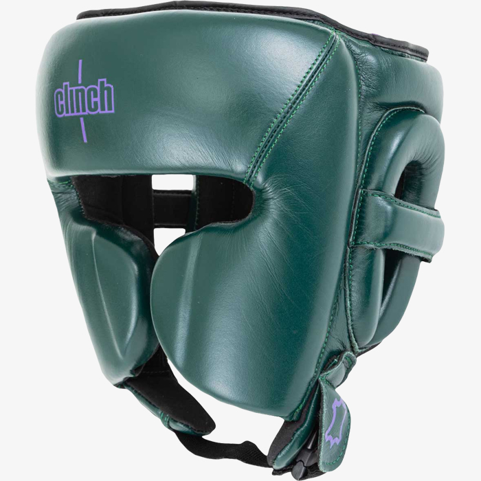 Боксёрский шлем Clinch Undefeated темно-зеленый - фото 1