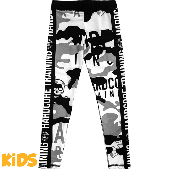 Детские компрессионные штаны Hardcore Training Camo 2.1 Grey - фото 1