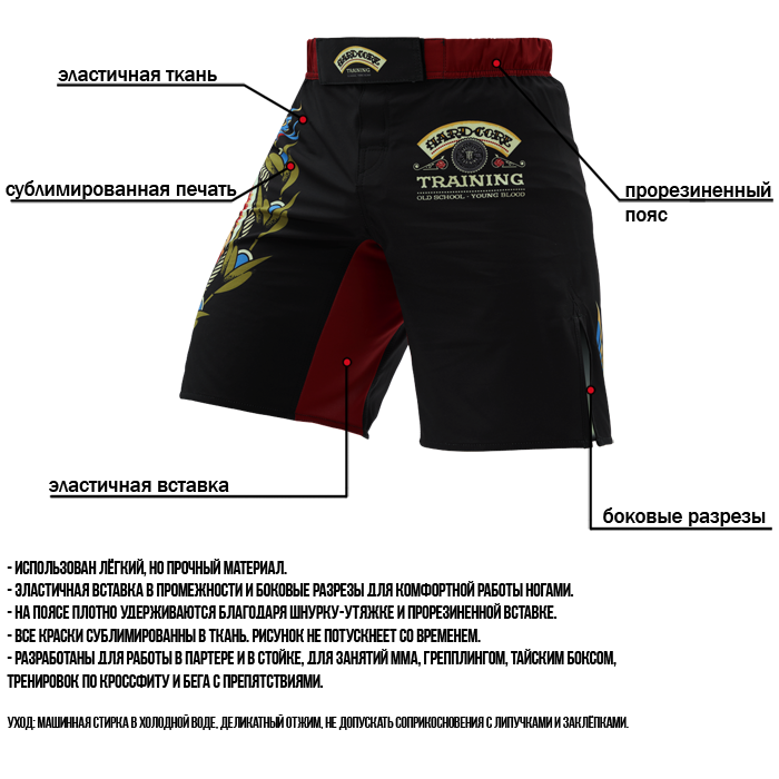 Шорты Hardcore Training Old Tattoo 2 - фото 6