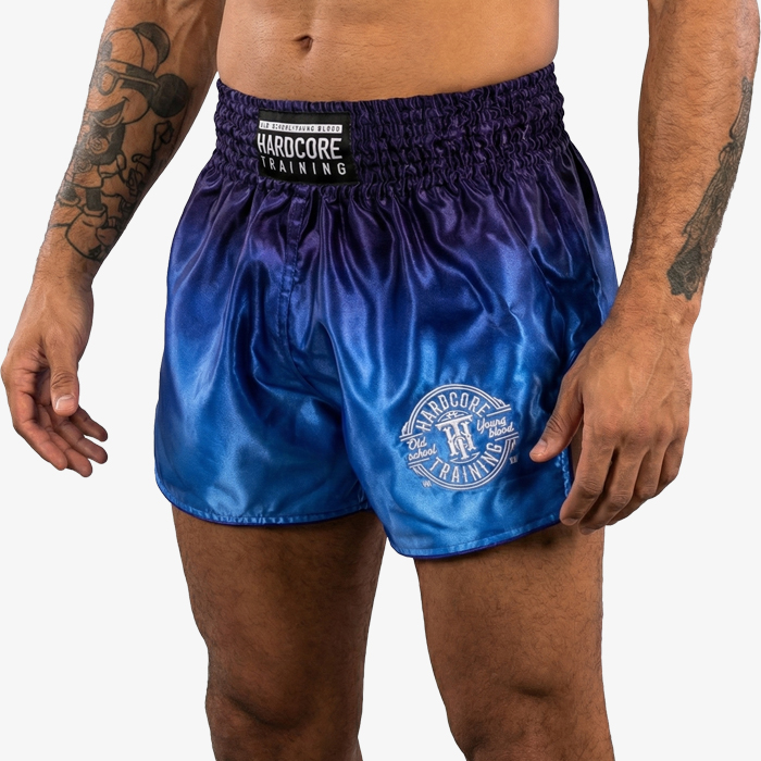 Шорты для тайского бокса Hardcore Training Gradient Blue - фото 1