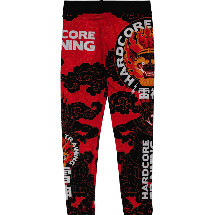 Детские компрессионные штаны Hardcore Training Raijin Black/Red - фото 2