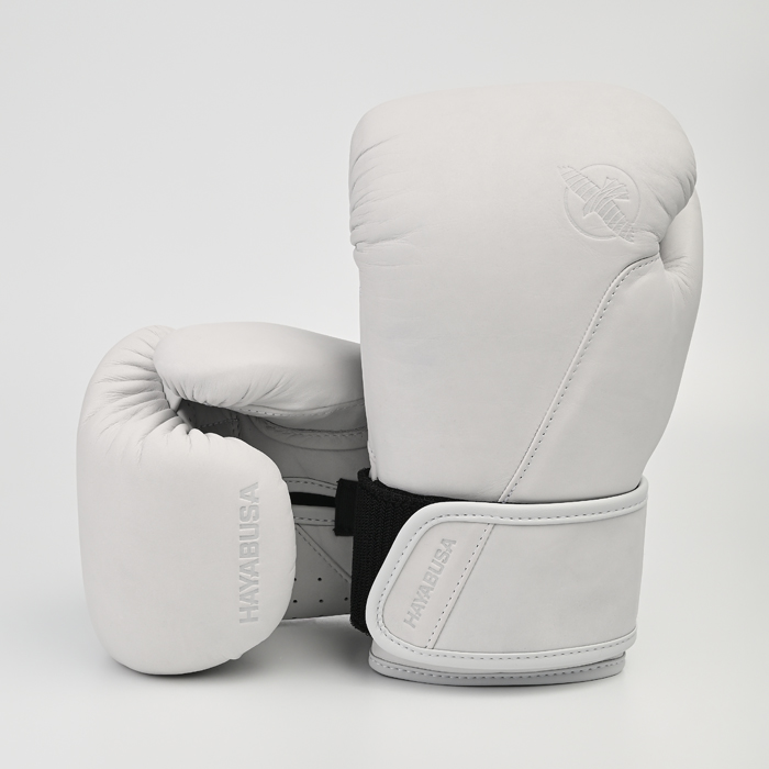 Боксерские перчатки Hayabusa T360 Leather Boxing Gloves бело-серые - фото 1