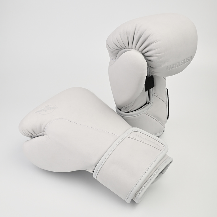 Боксерские перчатки Hayabusa T360 Leather Boxing Gloves бело-серые - фото 2