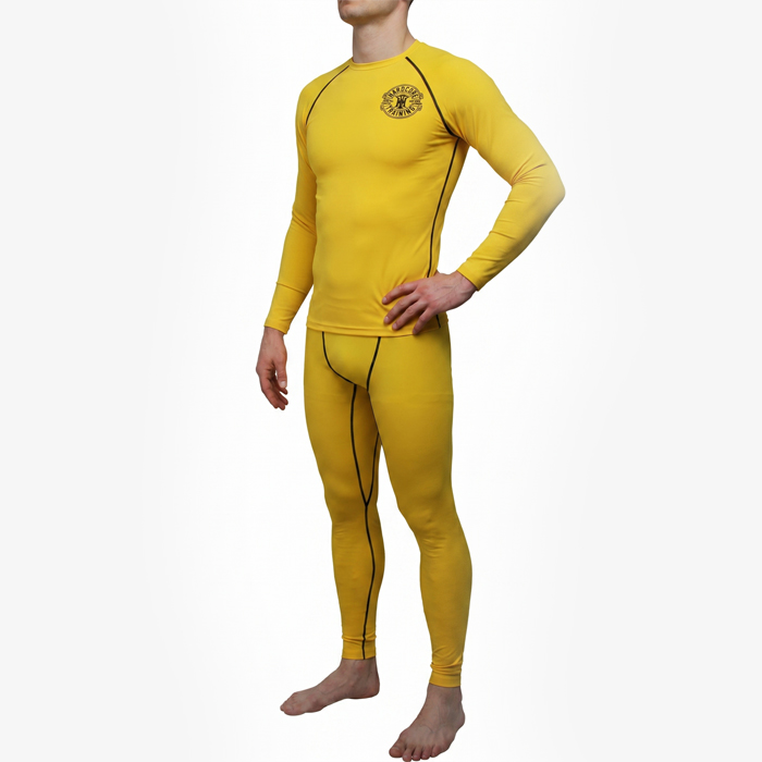Компрессионные штаны Hardcore Training Perfect Yellow - фото 4
