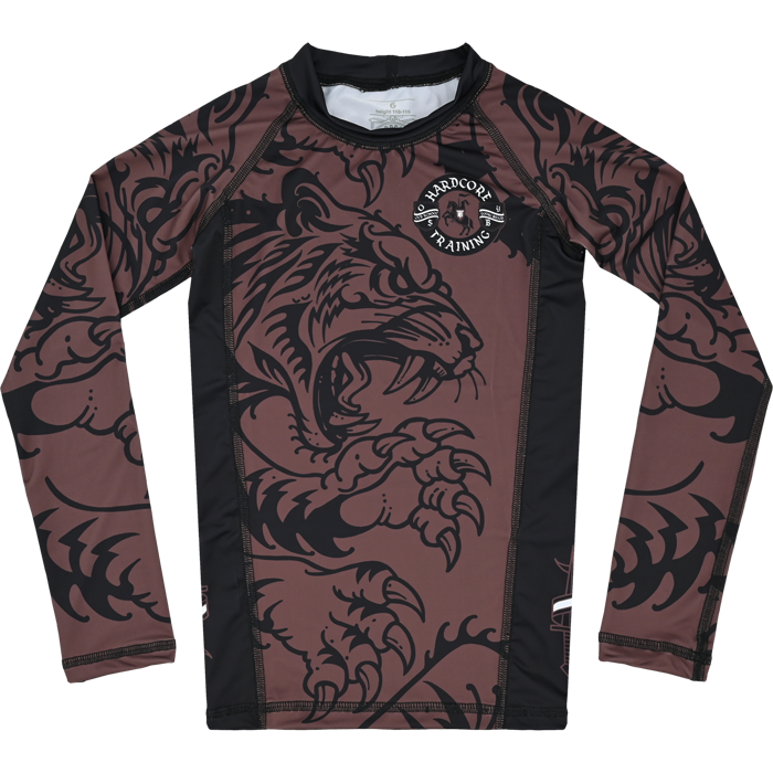 Детский рашгард Hardcore Training Heraldry Brown LS - фото 1