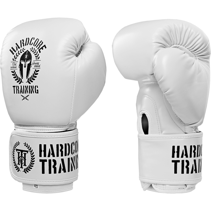 Боксерские перчатки Hardcore Training Helmet PU White - фото 1
